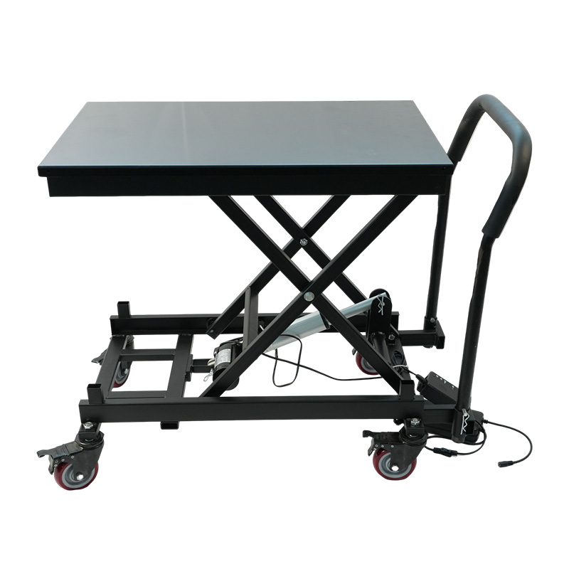 760×470 Single-Layer and Double-Layer Electric Lifting Carts with 4-Inch Wheels